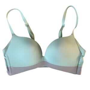 Regina Miracle Mint & Grey Bra B70 No Wire Comfort Classic Supportive